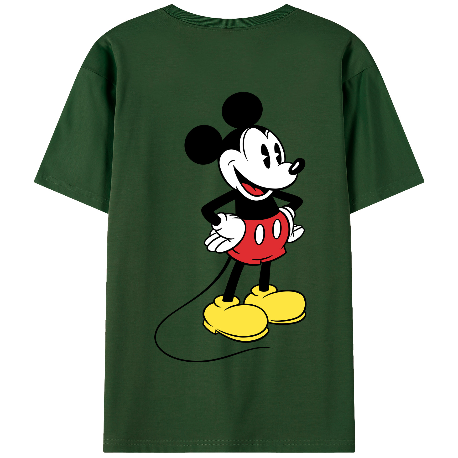 （画像用） ミッキーマウス Mickey Mouse 綿100％半袖Tシャツ（背面プリント）